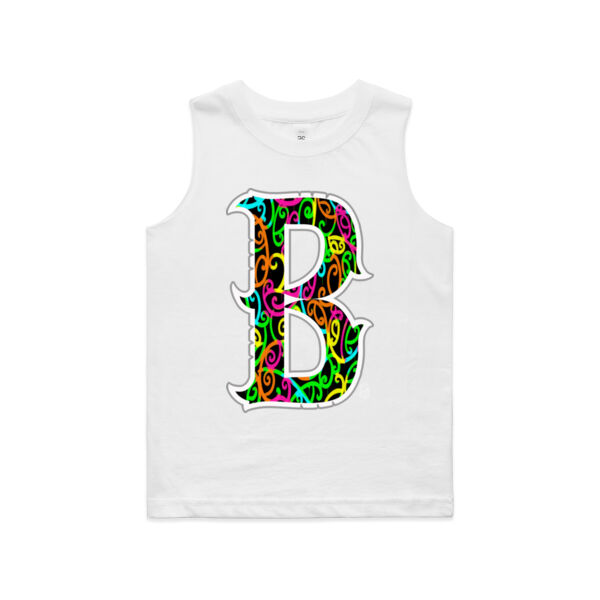 B- Kowhaiwhai Kids Singlet Thumbnail