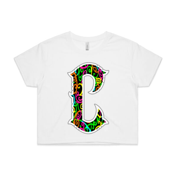 C- Kowhaiwhai Womans Crop Tee Thumbnail