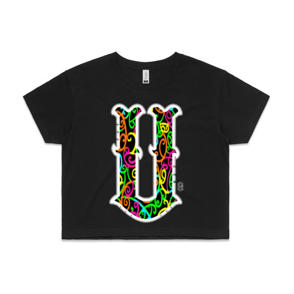 U- Kowhaiwhai Womans Crop Tee Thumbnail