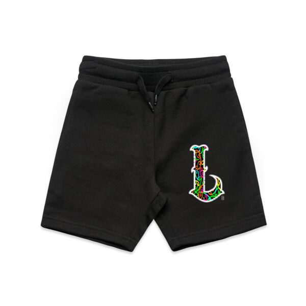 L- Kowhaiwhai Kids Track Shorts Thumbnail