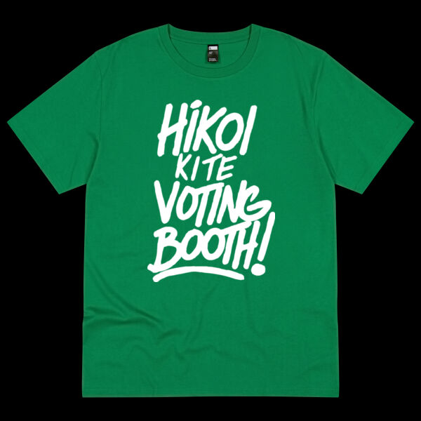 Hikoi Ki Te Voting Booth - T Shirt GREEN Thumbnail