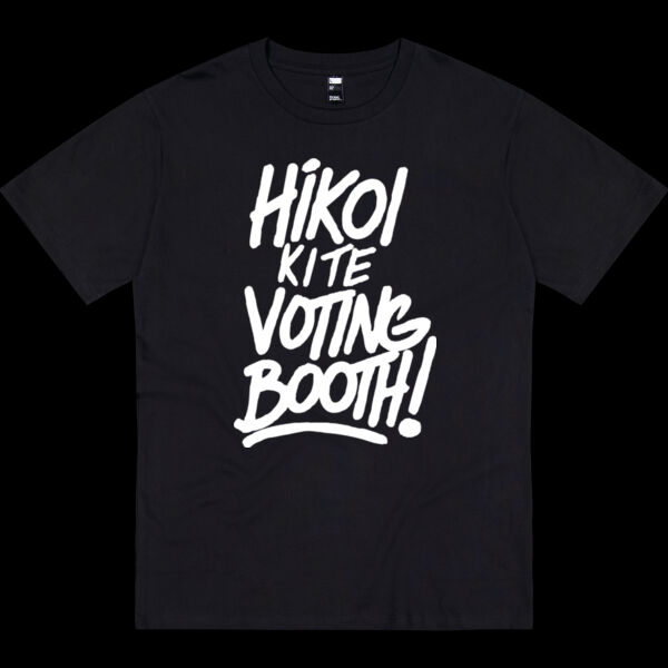 Hikoi Ki Te Voting Booth - T Shirt BLACK Thumbnail